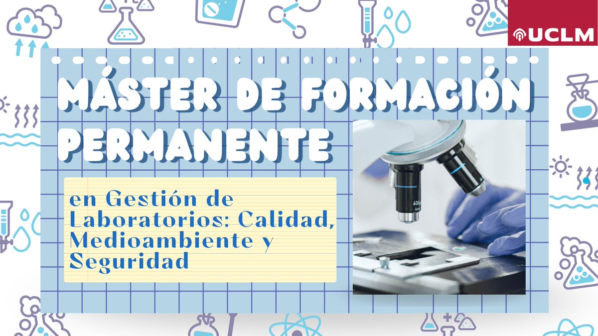 CEP_UCLM (@cep_uclm) on Twitter photo Aprende a garantizar la excelencia en procesos laboratoriales, cumpliendo con normativas ambientales y de seguridad para un entorno de trabajo eficiente y responsable.
🔗 Descubre más y asegura tu plaza 👉 tinyurl.com/m9tar889
<a href="/uclm_es/">Universidad de Castilla-La Mancha</a> Aprende a garantizar la excelencia en procesos laboratoriales, cumpliendo con normativas ambientales y de seguridad para un entorno de trabajo eficiente y responsable.
🔗 Descubre más y asegura tu plaza 👉 tinyurl.com/m9tar889
<a href="/uclm_es/">Universidad de Castilla-La Mancha</a>