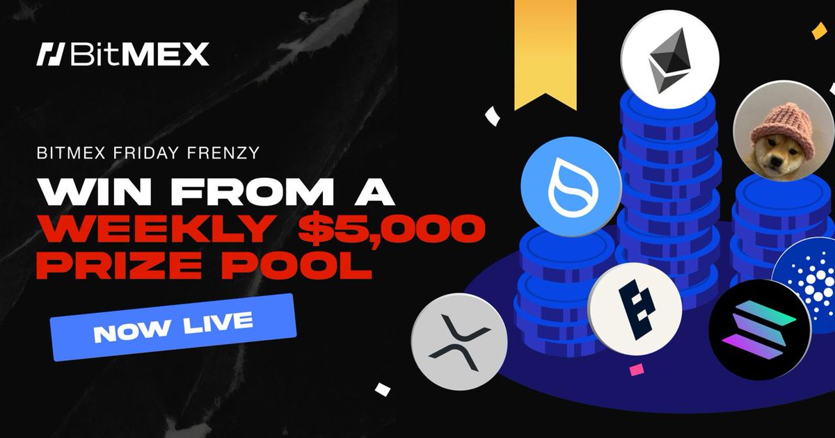 Friday Frenzy is back at BitMEX, with 0% spot trading fees and up to 5,000 USDT in rewards

Bitcoin Rebounds Toward $110K

Trade spot on <a href="/BitMEX/">BitMEX</a> now with 0% fees
📅 2 Jul  - 16 Jul
1️⃣ BitMEX users can enjoy 0% trading fees across ALL Spot pairs, including BTC, ETH, SOL, BMEX.