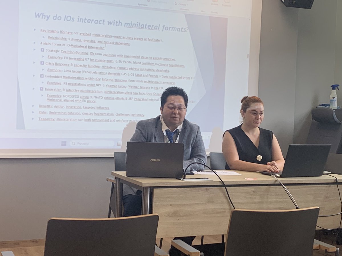 I and my assistants <a href="/gulsiyeakin/">gülsiye akın</a> and <a href="/ArveloaMert/">Mert N. Matsumoto (松本信秀)</a> presented our paper on Minilateralism in practice and the EU’s minilateral diplomact at #EWIS2025 👏👏👏