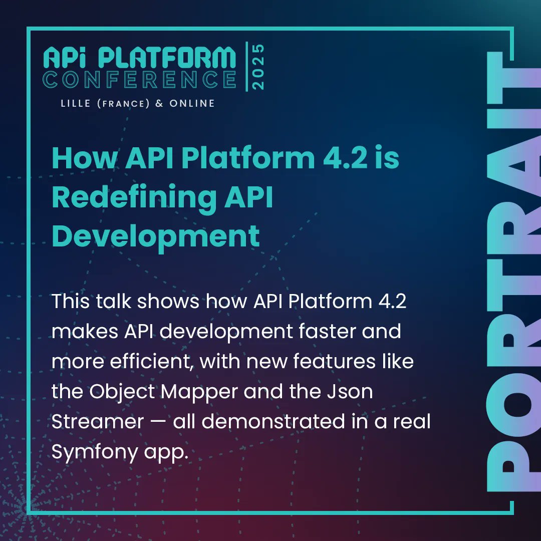 API Platform (@apiplatform) on Twitter photo 🚨 #APIPlatformCon speaker reveal! Don’t miss <a href="/s0yuka/">soyuka</a>'s keynote this September: you’ll learn how API Platform 4.2 streamlines API development with less boilerplate, better performance, and a smoother developer experience — all in a real Symfony project: api-platform.com/con/2025/ 🚨 #APIPlatformCon speaker reveal! Don’t miss <a href="/s0yuka/">soyuka</a>'s keynote this September: you’ll learn how API Platform 4.2 streamlines API development with less boilerplate, better performance, and a smoother developer experience — all in a real Symfony project: api-platform.com/con/2025/