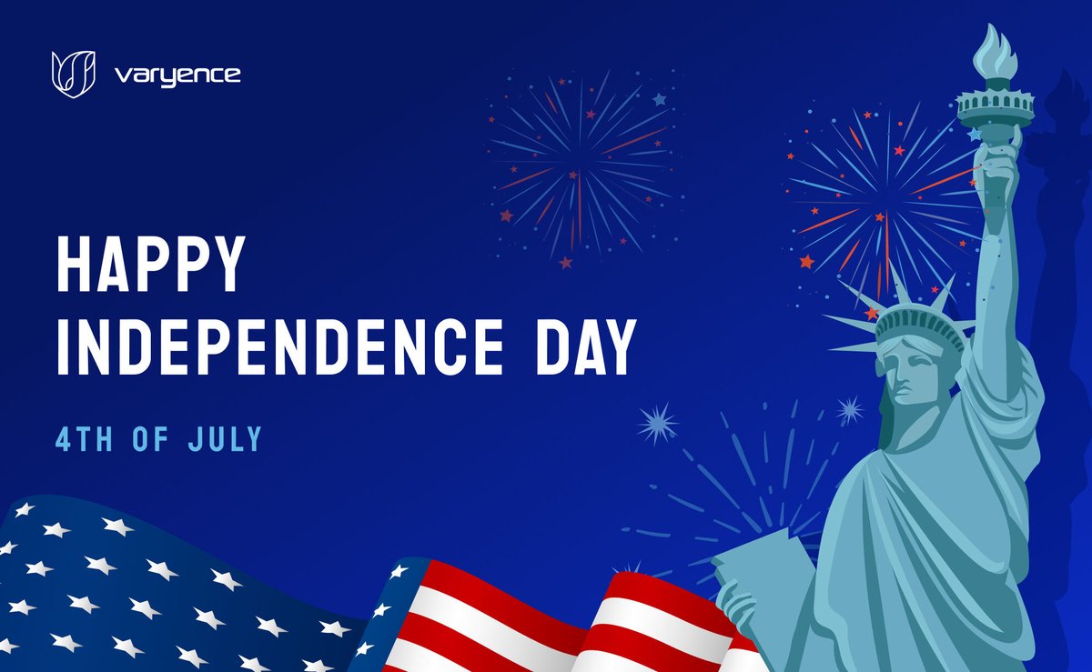 varyence's tweet photo. Happy Independence Day from the Varyence Team!

Wishing you a restful 4th of July filled with freedom, unity, and inspiration!

Thank you for partnering with us to drive innovation and success across the US and the globe.

#HappyIndependenceDay #Varyence #Tech #Innovation https://t.co/isIYZuqvpf