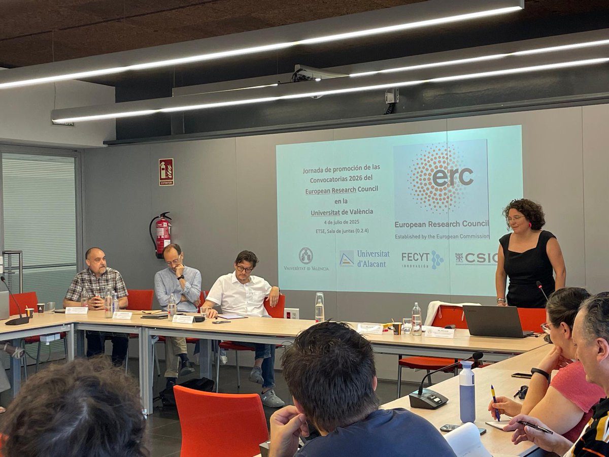 Arranca la Jornada de promoción de las convocatorias 2026 del European Research Council en la Universitat de València