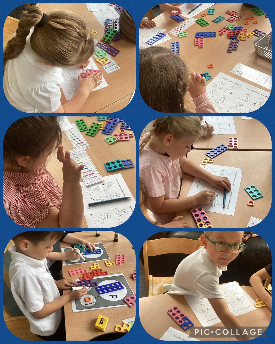Reception have been learning all about part-whole models. We have used our knowledge in number bonds to 10 to help us solve them 🤗 #lovelearning