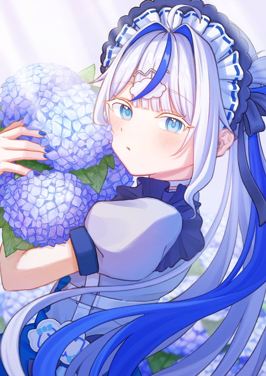 #kumorinart
수국 × 쿠모린 ☁️🛼
일본에서 응원하고 있어요💙✨
くもりんあいしてる～！