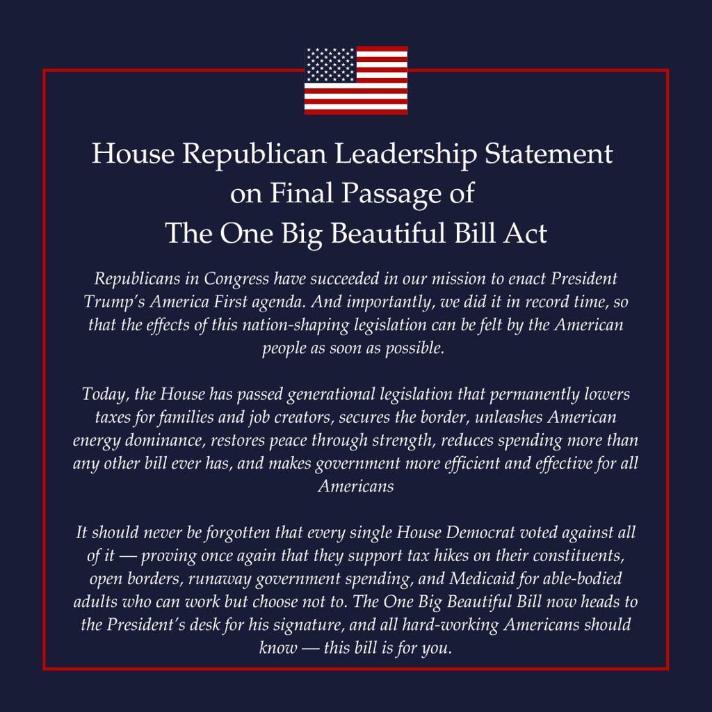 RealKeyPoint's tweet image. Congrats to American and Trump to pass the Big Beautiful Bill Act on the Independence Day of the United States.