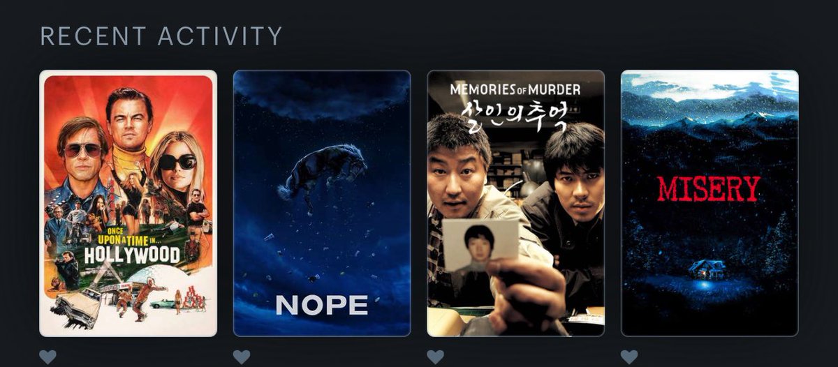 #lastfourwatched two first time watches and two third or fourth time watches