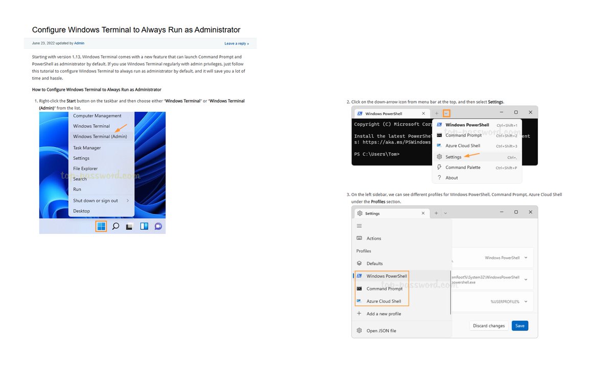 CAStenman's tweet image. Configure Windows Terminal to Always Run as Administrator  t.ly/v1OWG     #Windows11 #WindowsTerminal #HowTo  #Administrator