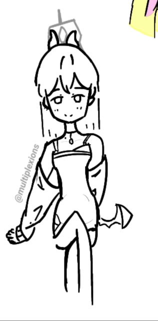 Multiplexions's tweet photo. Kayoko dress doodle #BlueArcive https://t.co/0jENkq8tPU