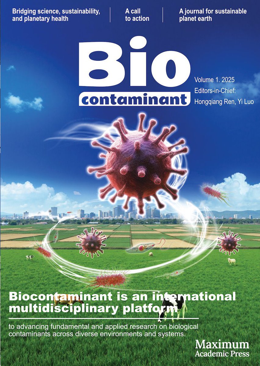 ZhigangYu8's tweet photo. We are thrilled to announce the launch of Biocontaminant, a peer review and OA journal that aims at fundamental and applied research on biological contaminants across diverse environments and systems. APC will be waived for the following 3 years. 

https://t.co/1eFuvmB1qn https://t.co/dC80nODlxG