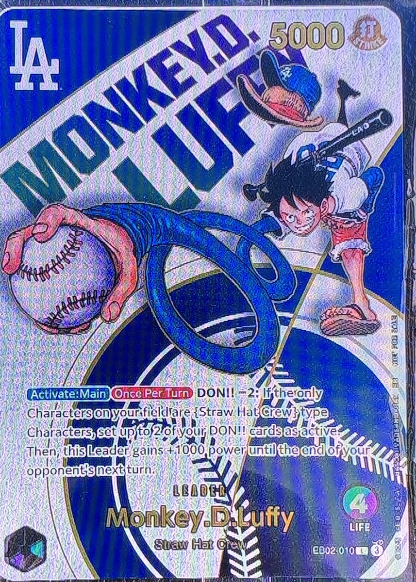 ドジャース　ワンピースコラボ　おまけ付き　ONE PIECEナイト ロサンゼルス・ドジャースと『ONE PIECE』によるコラボ「ONE PIECE