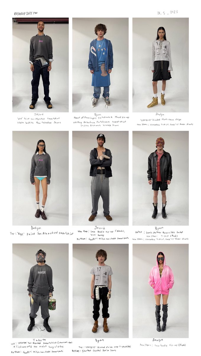 kusneuf's tweet photo. “Still in the Making”: Styling the 2025 FW Collection by KUSNEUF https://t.co/b2hfbB8Oyj