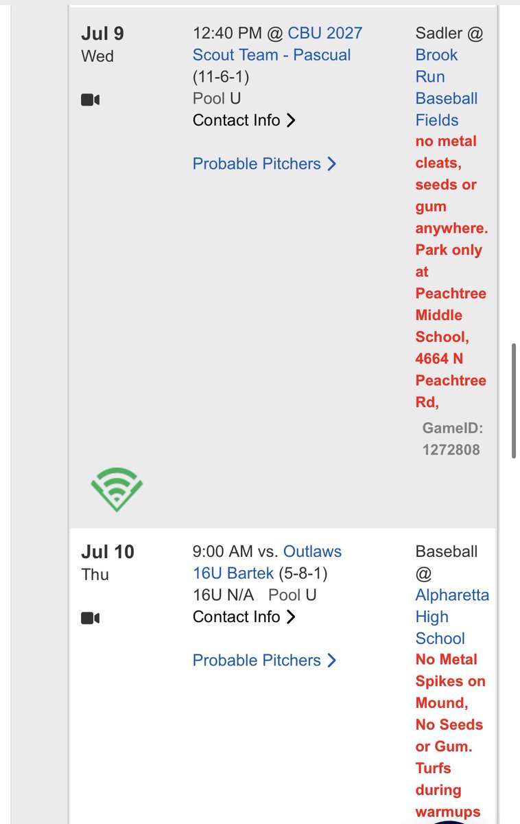 Alexander “Xander” Letizia (@alexanderletizi) on Twitter photo As of now this is my schedule for #WWBA in east Cobb with <a href="/2027SCLTBraves/">South Charlotte Braves 2027</a>. I will update schedule changes if any. Can’t wait to get rolling! <a href="/PG_Scouting/">Perfect Game Scout</a> <a href="/mark10miller/">Mark Miller</a> <a href="/chase_bishop13/">Chase Bishop</a> <a href="/CJONeill511/">Chris O'Neill</a> <a href="/TjMacccc/">Tristan McAlister</a> <a href="/SmootRyan/">Ryan Smoot</a> <a href="/ehull49/">Eddie Hull</a> As of now this is my schedule for #WWBA in east Cobb with <a href="/2027SCLTBraves/">South Charlotte Braves 2027</a>. I will update schedule changes if any. Can’t wait to get rolling! <a href="/PG_Scouting/">Perfect Game Scout</a> <a href="/mark10miller/">Mark Miller</a> <a href="/chase_bishop13/">Chase Bishop</a> <a href="/CJONeill511/">Chris O'Neill</a> <a href="/TjMacccc/">Tristan McAlister</a> <a href="/SmootRyan/">Ryan Smoot</a> <a href="/ehull49/">Eddie Hull</a>