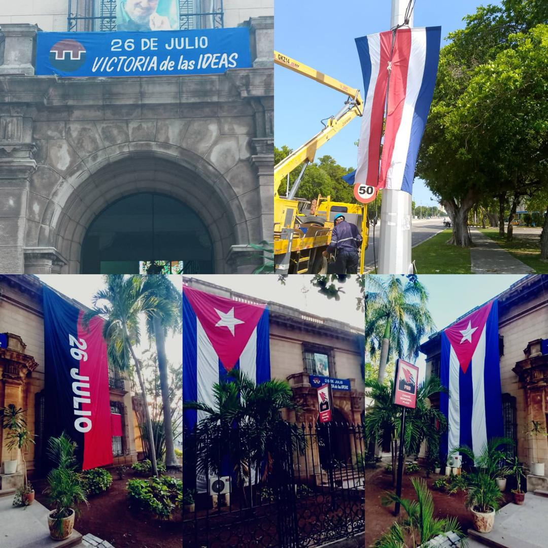 Nuestros centros de trabajo y barrios engalanados, como parte del movimiento “ Mi barrio y mi centro en 26.”
#LaHabanaViveEnMí 
#LaHabanaDeTodos 
#CubaVencerá