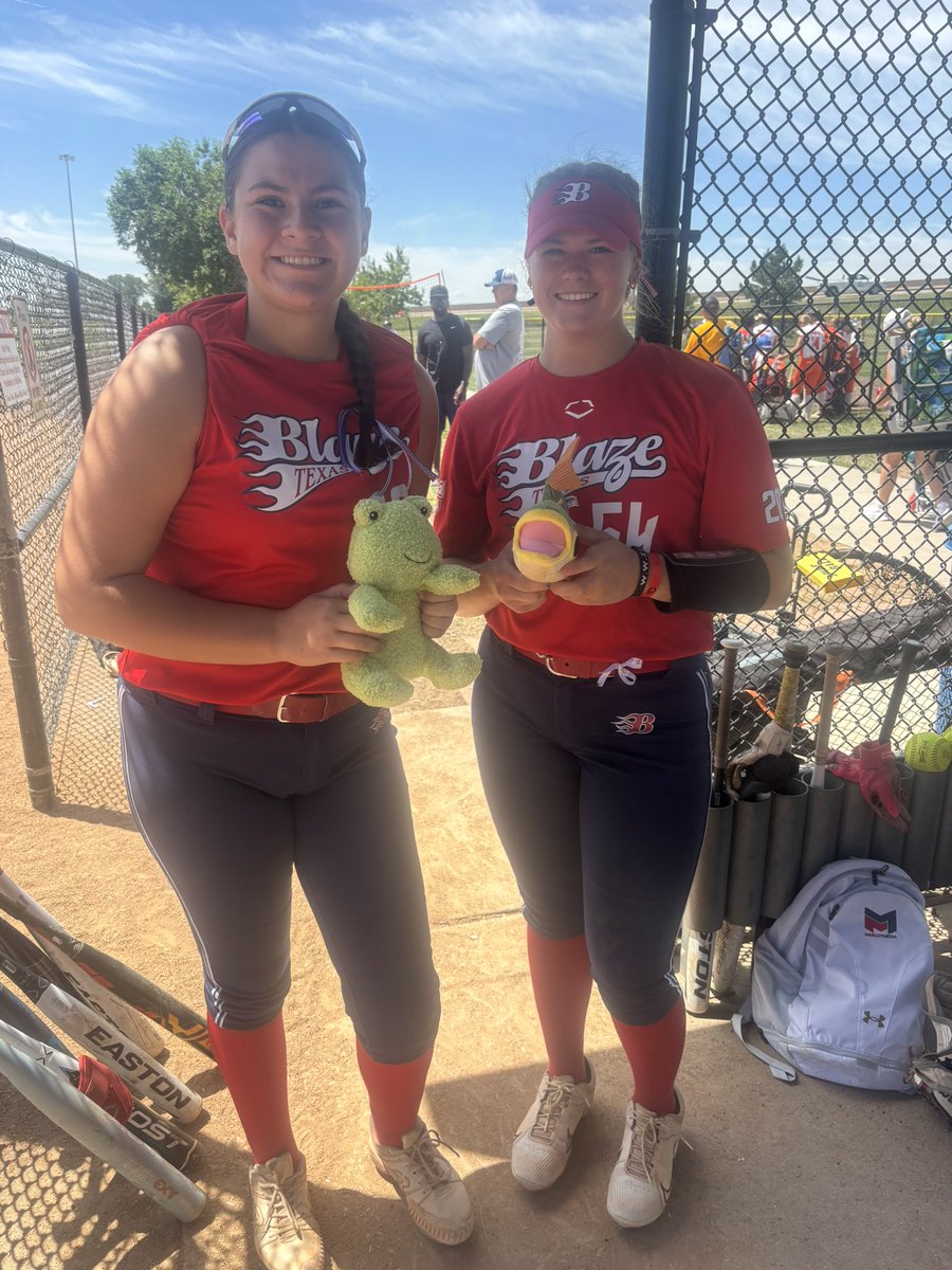 18U Blaze KTX (@18ublazegoldktx) on Twitter photo Day 2 Frogs and Goldfish! IYKYK!
Game 1: Kimmie Ryan and Avery Williams!
Game 2: Alexia Ruiz and Alyssa Orozco <a href="/AlyssaO2007/">Alyssa Orozco</a> <a href="/AlexiaRuiz2025/">Alexia Ruiz ‘25</a> <a href="/BlazeFastpitch/">Texas Blaze</a> <a href="/IslandersSball/">Islanders Softball</a> <a href="/CULionsSoftball/">Columbia Softball</a> <a href="/HPUsoftball/">HPU softball</a> #ChopWoodCarryWater <a href="/BrianCainPeak/">Brian Cain</a> <a href="/JonGordon11/">Jon Gordon</a> Day 2 Frogs and Goldfish! IYKYK!
Game 1: Kimmie Ryan and Avery Williams!
Game 2: Alexia Ruiz and Alyssa Orozco <a href="/AlyssaO2007/">Alyssa Orozco</a> <a href="/AlexiaRuiz2025/">Alexia Ruiz ‘25</a> <a href="/BlazeFastpitch/">Texas Blaze</a> <a href="/IslandersSball/">Islanders Softball</a> <a href="/CULionsSoftball/">Columbia Softball</a> <a href="/HPUsoftball/">HPU softball</a> #ChopWoodCarryWater <a href="/BrianCainPeak/">Brian Cain</a> <a href="/JonGordon11/">Jon Gordon</a>