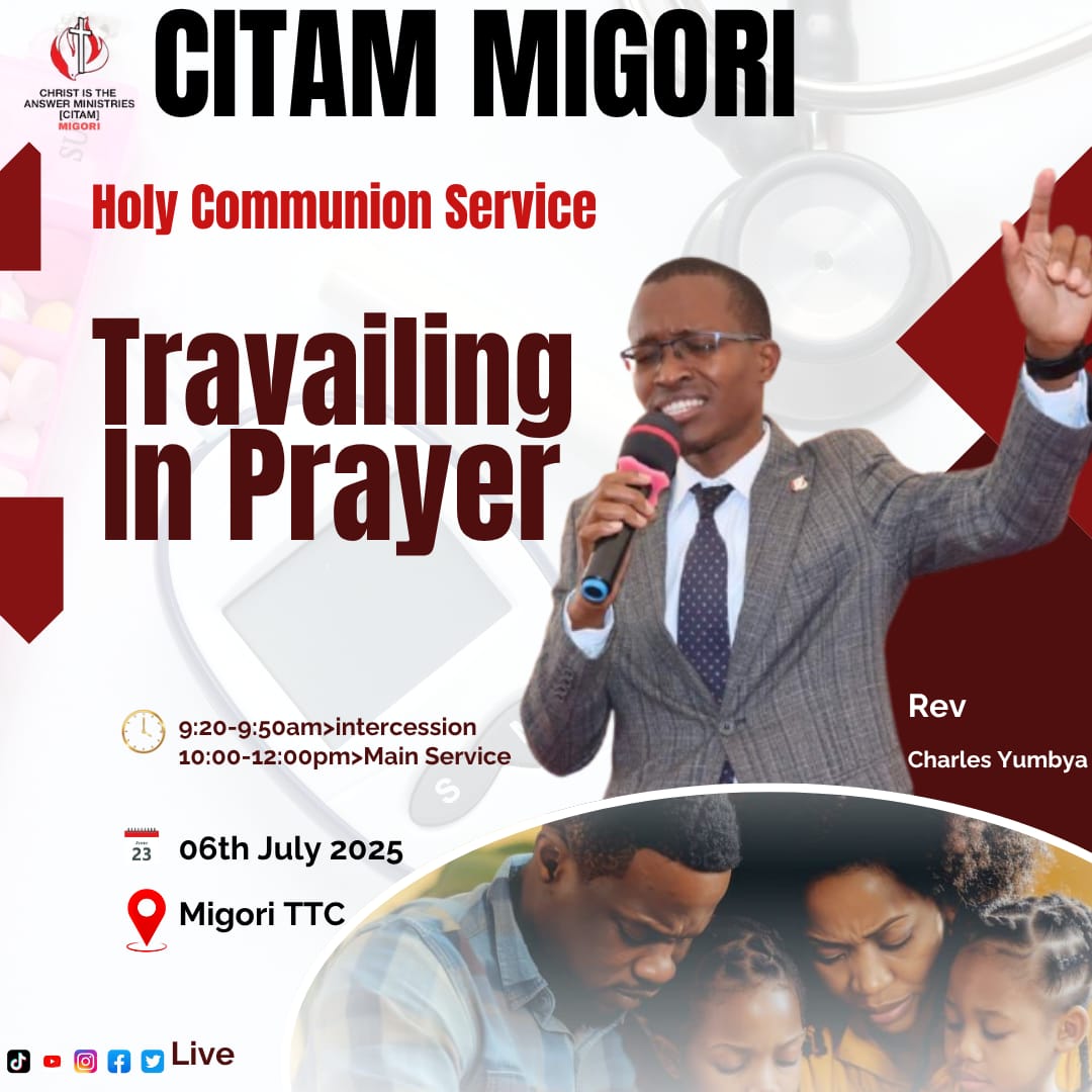 "Prayers outlive the lives of those who uttered them; outlive a generation, outlive an age, outlive a world." - E. M Bounds
Welcome to worship with us this Sunday as our Lead Pastor Rev. <a href="/charles_yumbya/">Charles Mbithi</a> shares an inspiring sermon.
#CITAMMigori
#WhereChristIsTheAnswer