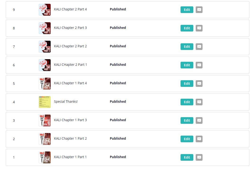 Heads up! I went back to tapas to reorganize the first two chapters of Kali. Back then, it was a huge mess of one-page episodes; now they're neatly packed into 4-part chapters, with updated FilipiNotes! bit.ly/kalitapas