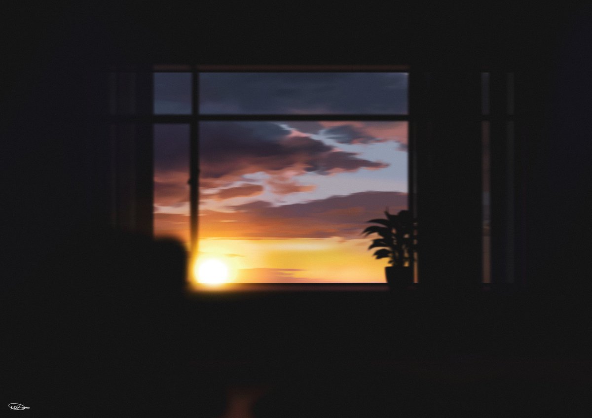 MindResting's tweet image. GN🌄

#DigitalArtist #sunset #silhouette
