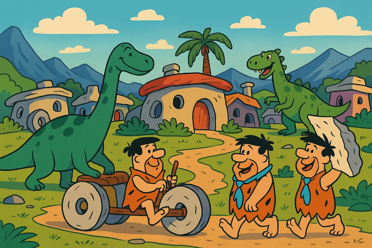 No lasers. No flying cars.

Just stone wheels, dinosaur labor, and raw prehistoric drip.

That’s the world of $YBDBD —

A tribute to when cartoons were chaos, and everything felt possible.