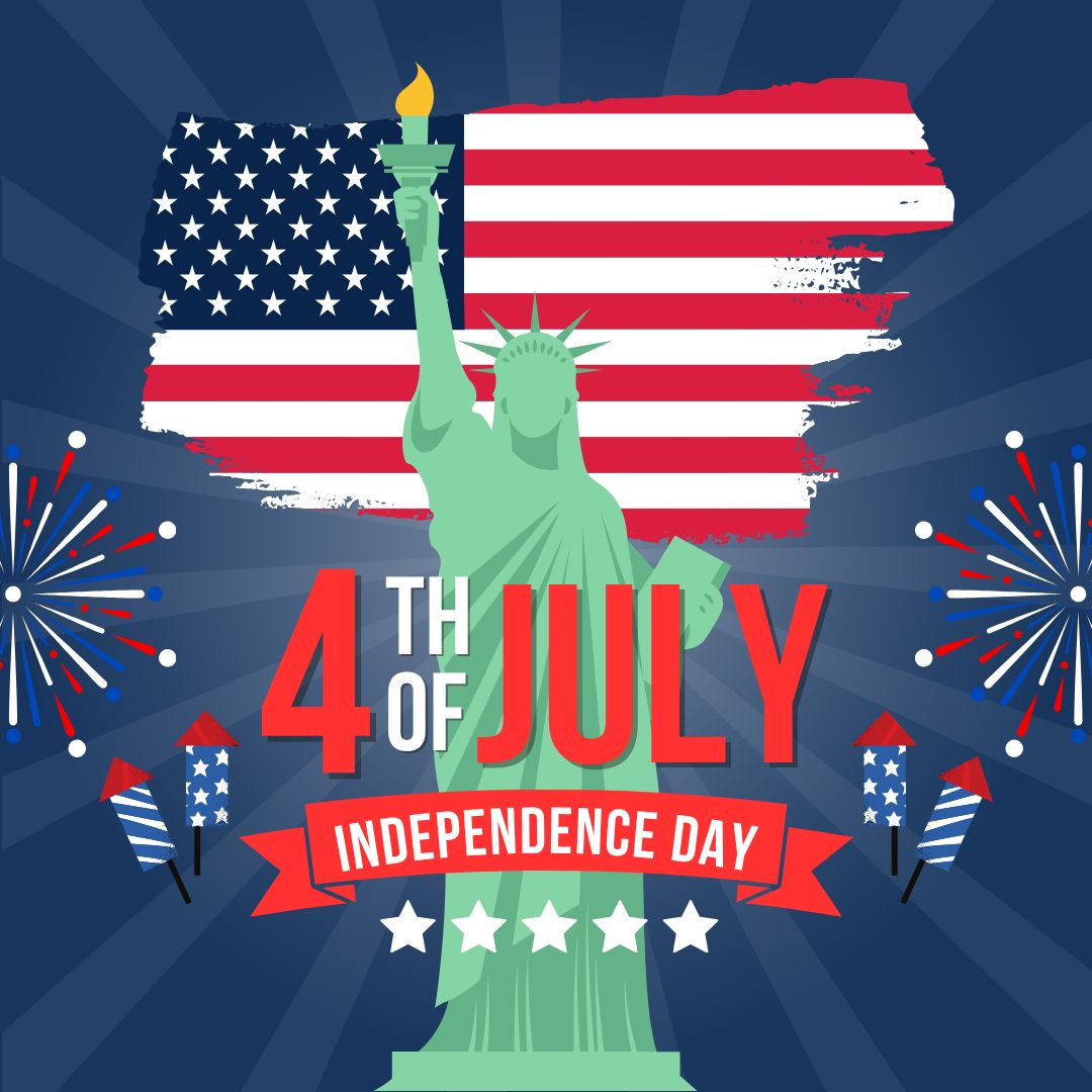 Happy Fourth of July! Wishing you a safe, joyful, and patriotic day filled with celebration and gratitude. 🎆 #IndependenceDay #FourthOfJuly
