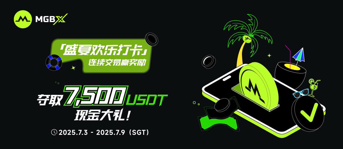 ppooyy666's tweet photo. 「盛夏欢乐打卡」连续交易赢奖励，夺取 7,500 USDT 现金大礼！ https://t.co/wdRkdkI9eU