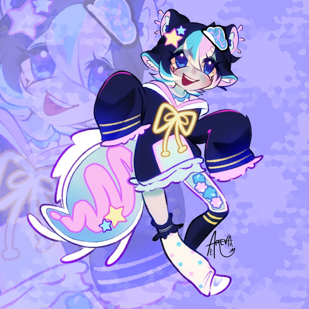 Attacking left and right~! 😈

This beautiful creature belongs to @/Starsleepy on Art fight
