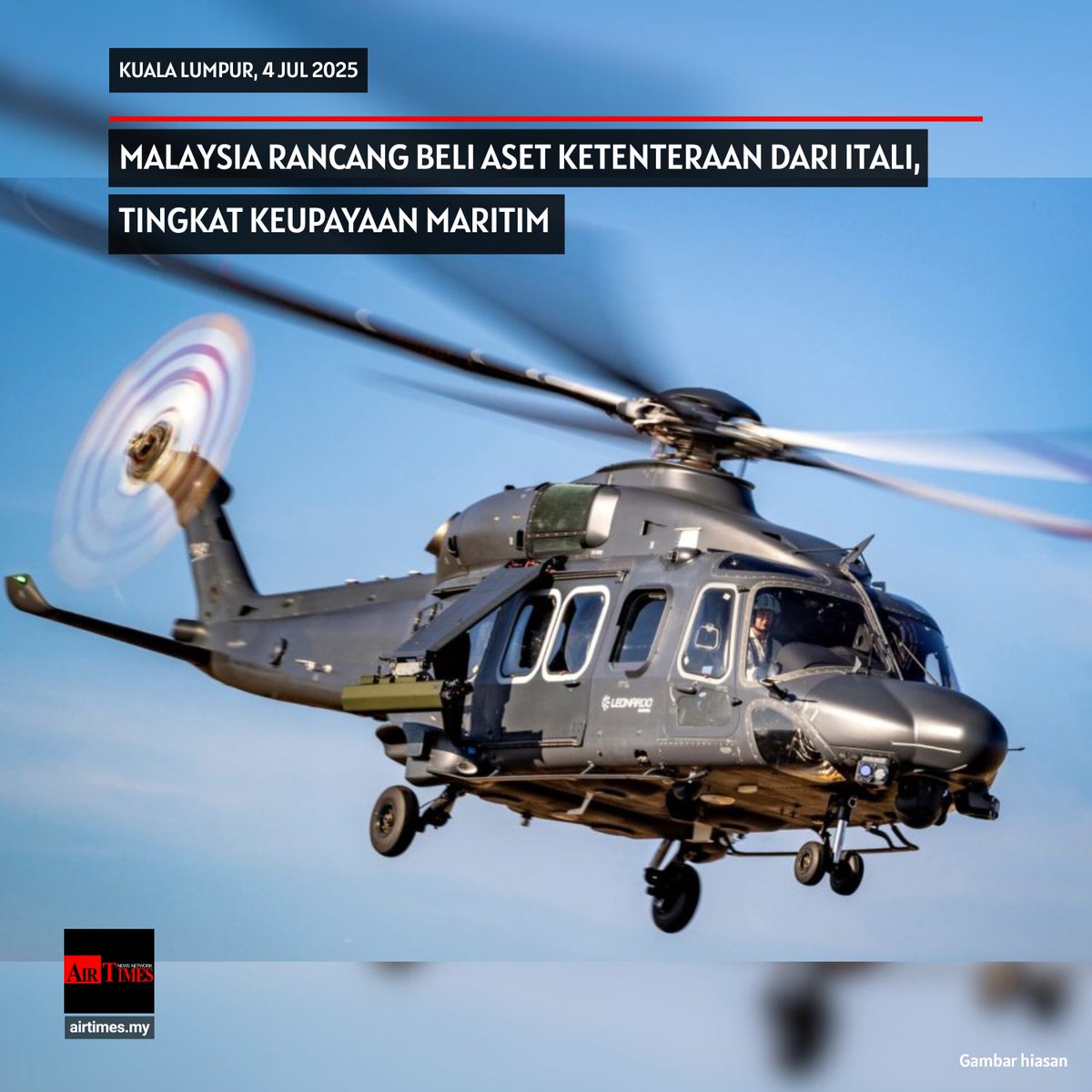 TheAirTimes's tweet photo. Anwar berkata, pembelian itu meliputi dua pesawat pemantau maritim untuk kegunaan TLDM selain 28 helikopter Leonardo AW149.
@anwaribrahim @KhaledNordin
#aset #ATM #Malaysia #perolehan #Anwar #DSAI #airtimes
https://t.co/VT54I790E1 https://t.co/el7fGSy4ea