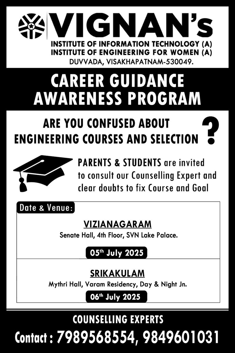 Vignan's Institute of Information Technology(A) tweet media