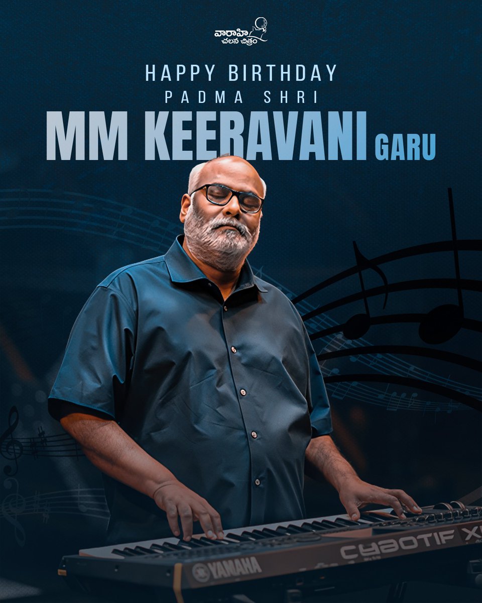 Vaaraahi Chalana Chitram (@vaaraahicc) on Twitter photo Wishing a very happy birthday to the legendary maestro and Oscar-winning composer <a href="/mmkeeravaani/">mmkeeravaani</a> garu! 🎵
May your magical music continue to enchant and touch hearts. Wishing a very happy birthday to the legendary maestro and Oscar-winning composer <a href="/mmkeeravaani/">mmkeeravaani</a> garu! 🎵
May your magical music continue to enchant and touch hearts.