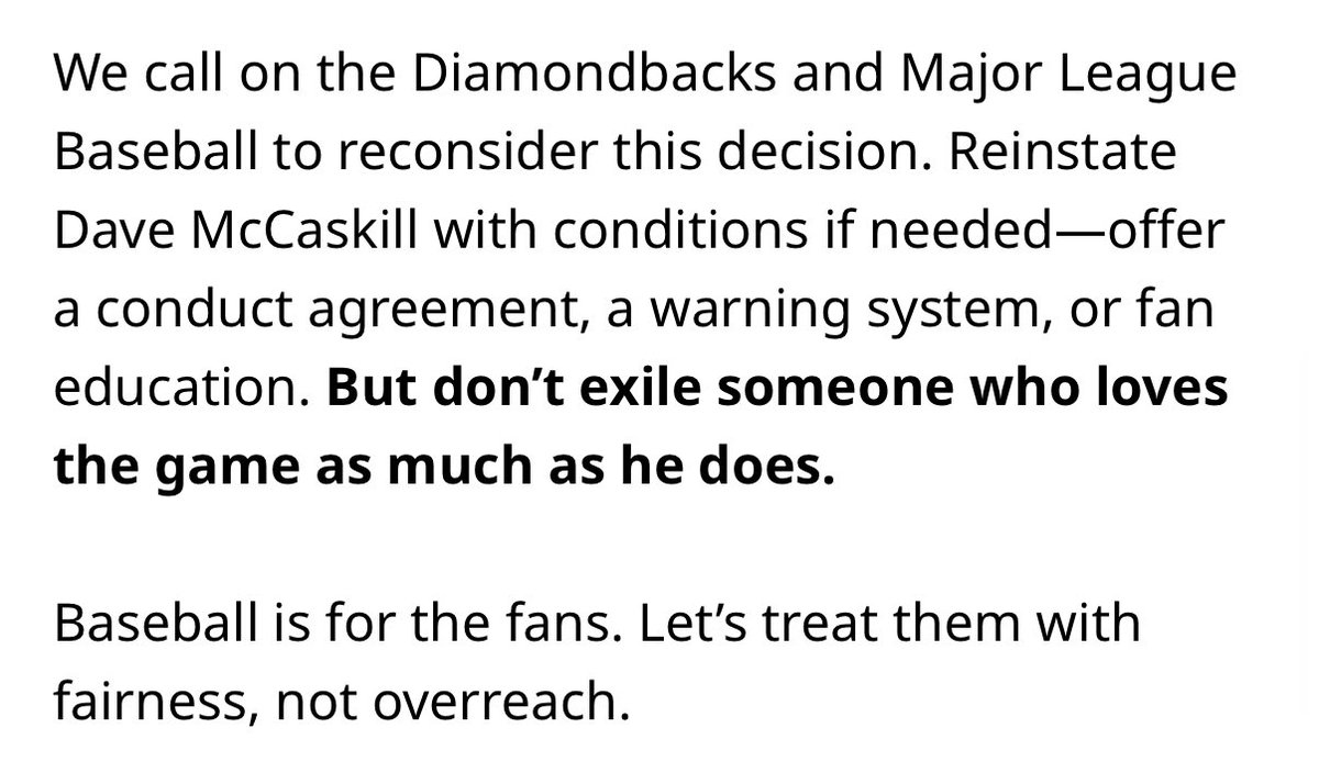 MrAzSports's tweet photo. You have to be kidding me: Dave Mccaskill the Dbacks fan who has interfered with 10 baseball games has started a petition to get unbanned from Chase field.. and is running ADs on Instagram to promote it.

😳 https://t.co/t7qKgrmGzW