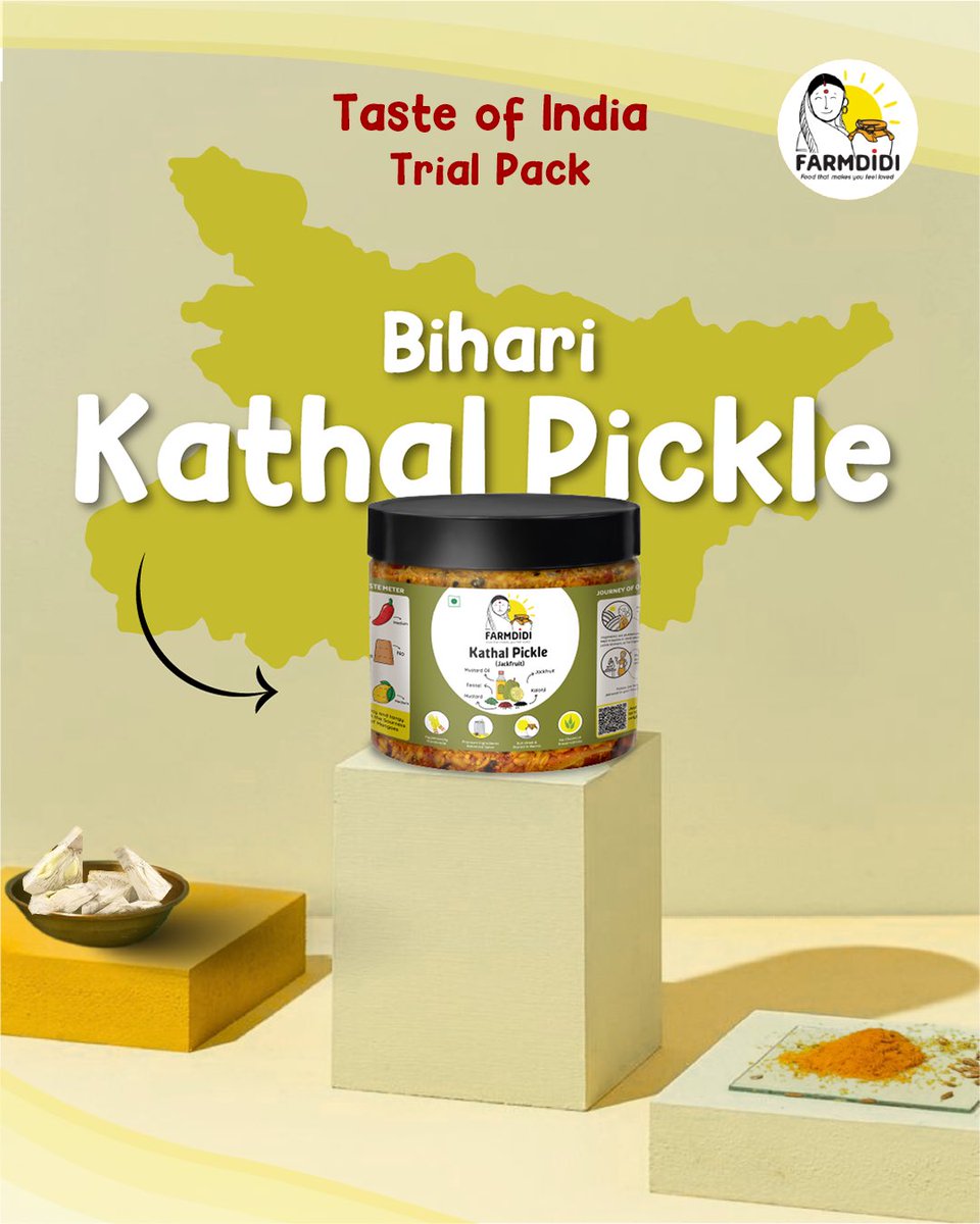 Spicy, tangy, and totally Bihari — our jackfruit pickle hits different! 🔥

#Farmdidi #pickles #achaar #bihar #kathal #jackfruitpickle #homemade