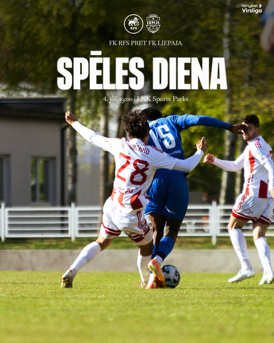 Šodien spēlējam izbraukumā pret <a href="/RFSDaily/">FC RFS</a> , 19:00, LNK Sporta Parks. Ja netiec klātienē, tiešraide pieejama tonybetvirsliga.lv/tiesraides/ <a href="/FutbolaVirsliga/">Tonybet Virslīga</a>