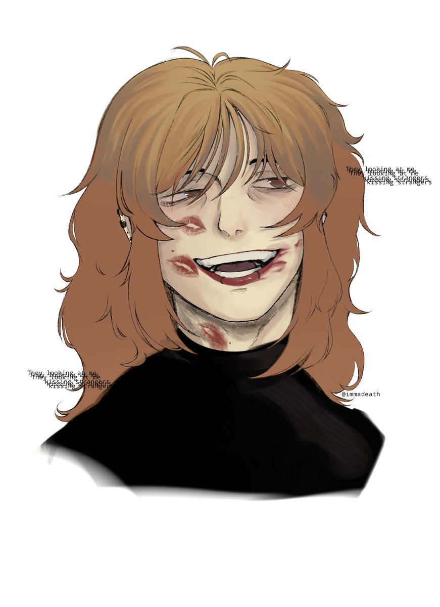 immadeath's tweet photo. Nice lipstick, good kisses (drunk asf). 
drawing inspo by songs. 
#drawing #art https://t.co/eLKnC8JfsM