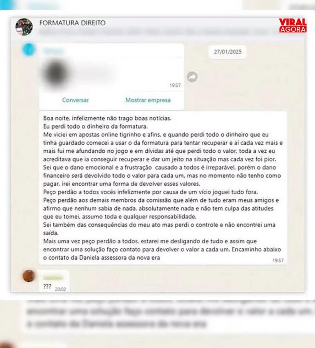 Tigrinho é seleção natural. Adultos que apostam e perdem tudo não são vítimas de nada além da própria burrice.
As pessoas precisam normalizar quem é burro tomar no cu e parar de tratá-los como vítima. Usar isso de aprendizado, sabiamente
É aquele velho ditado, quem procura acha