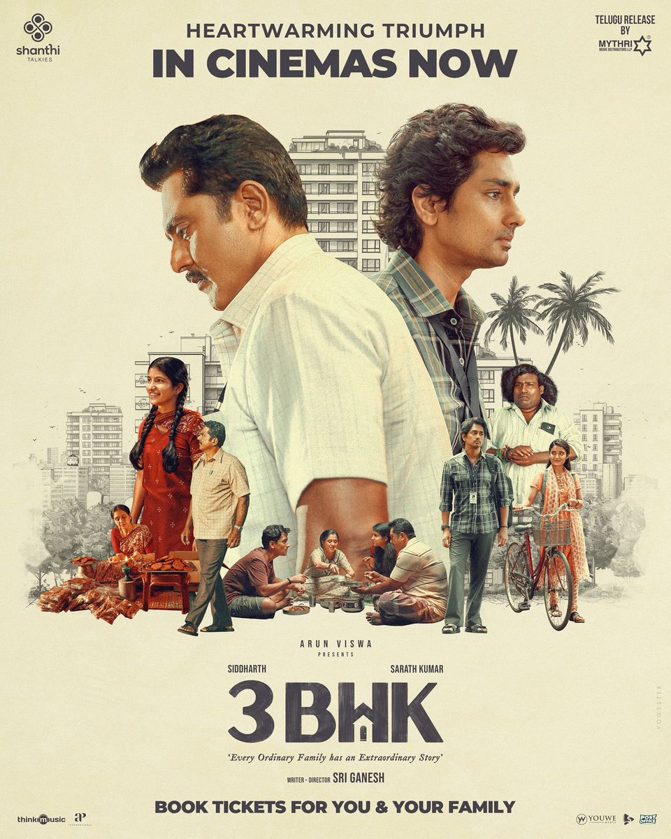 GetsCinema's tweet image. #Siddharth - EMOTIONAL MOVIES - Always Works Now #3BHK Releasing Today in Theatres.