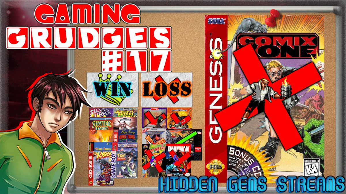 We did not get in the zone. Heck, we didn't even see the last boss!

Reason for failure: Self-damage. Comix Zone is chock full of it.

We'll get it next time when we do Round 2!