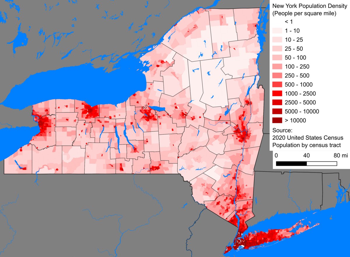 Maybe because that's where the people are.