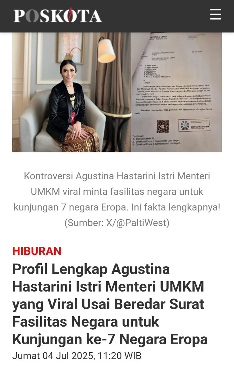 Viralkan terus nih istri menteri yang Pleserin ga jelas di saat APBN kita sedang jeblok!!!