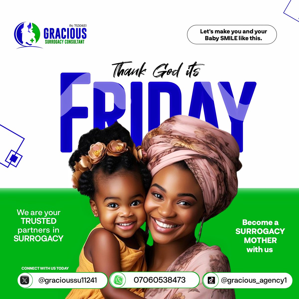 Gracioussu11241's tweet photo. 🌸 "Thank God It’s Friday!" 🌸
Another week of hope, miracles, and beautiful beginnings!
As we head into the weekend, we’re grateful for the incredible journeys we help create one heartbeat at a time. 💖
#TGIF #SurrogacyJourney #HopeAndLife #FertilitySupport #FridayFeels https://t.co/xyzzlxywy0