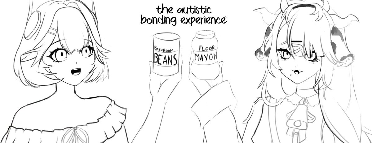 YomiZnara's tweet photo. Wanted to try the exact opposite of what I usually do, so here is a quick sketch about Crelly and Ellie autistically bonding in call earlier today!
#crart #elliestrations https://t.co/GfFmfxdXVk