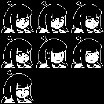 kagaminrinnn's tweet image. Made a handful of osagechan deltarune portrait sprites like a week ago so I might as well drop them here