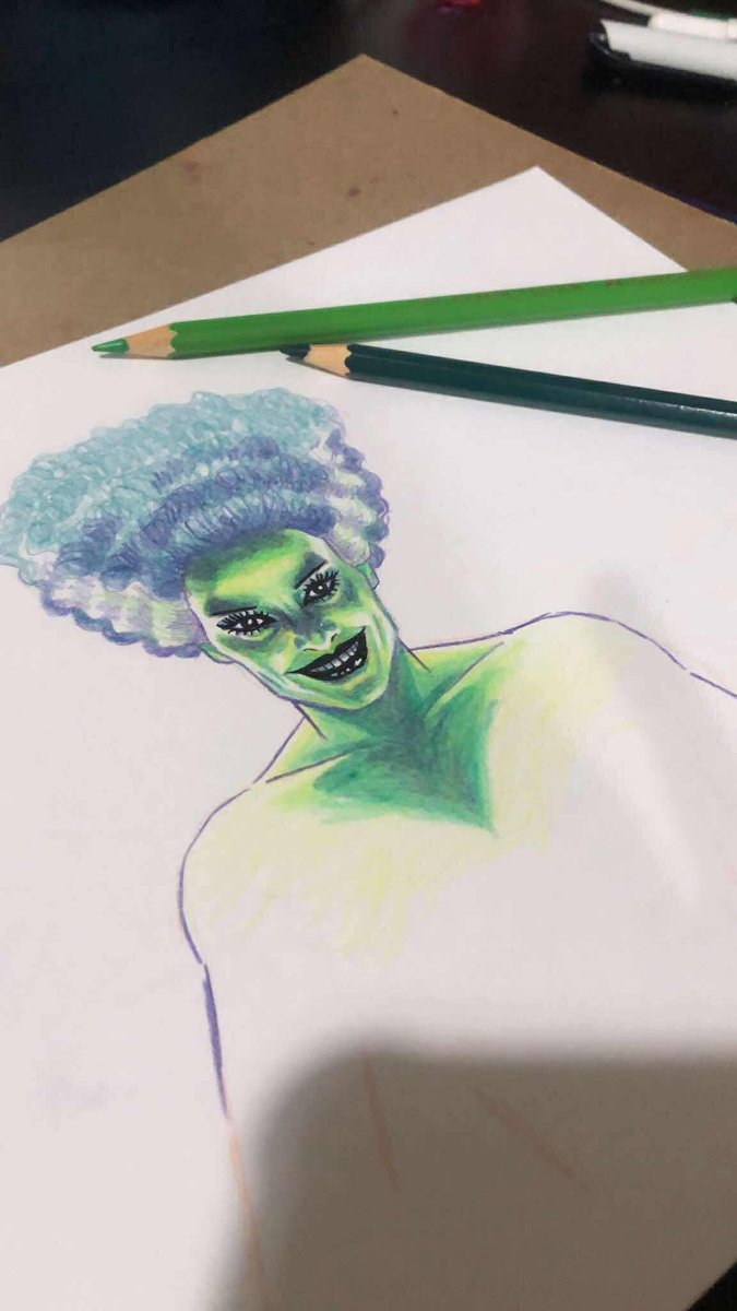 🕷️✨🌩️She’s Alive 🌩️✨🕷️

Color pencil sketching ✍️

#frankensteinbride #thebride #colorpencil #sketchart #frankenstein #zombie #manualart #universalmonsters #universalstudios