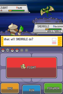 Shiny Zubat in HeartGold after 5,832 REs!