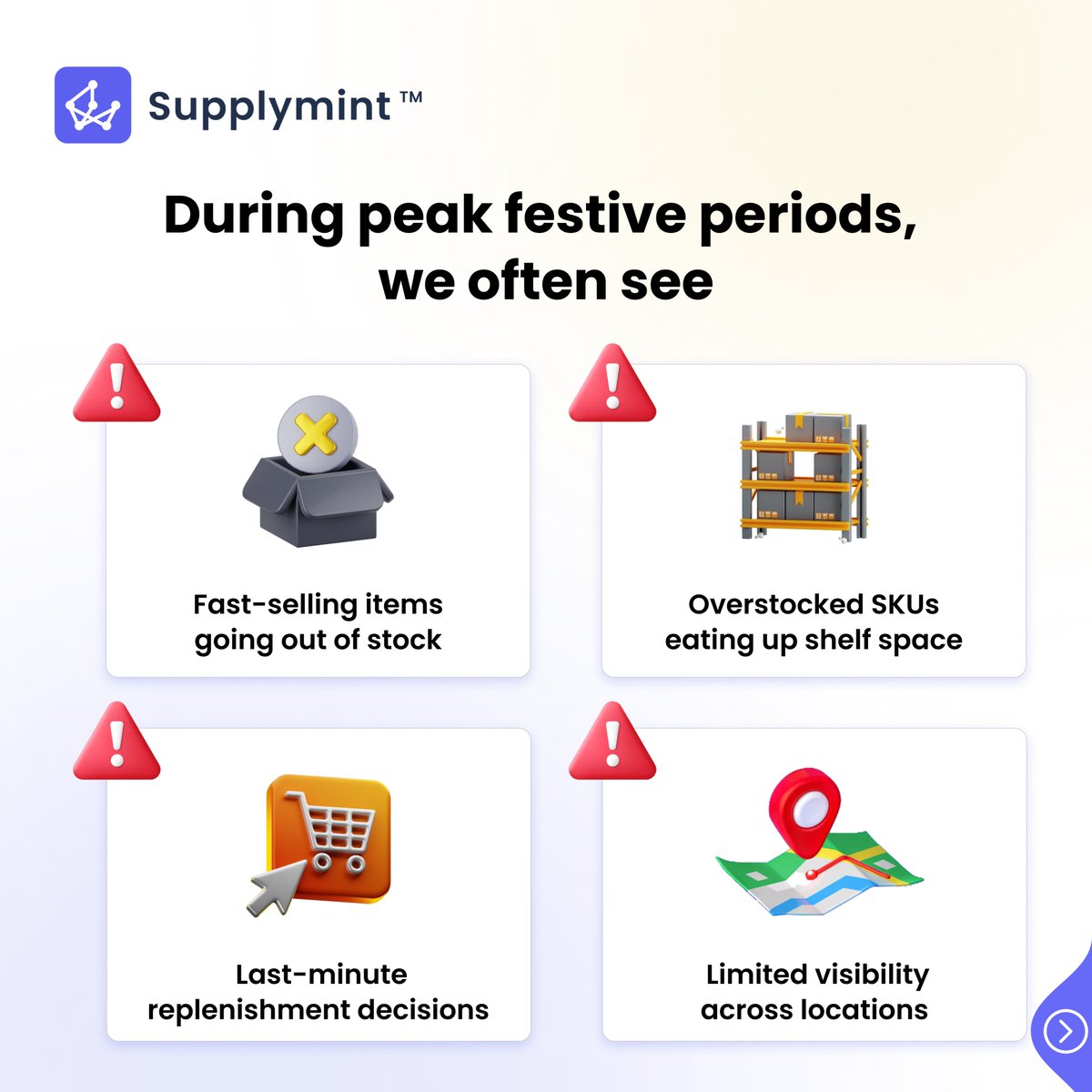 supplymint's tweet image. It’s promo season and if you’re still juggling spreadsheets and prayers—meet Allokator by Supplymint. Smarter demand forecasts, auto-replenishment &amp;amp; store-specific allocation. Say bye to chaos, hello to control.
📦 Book a demo: supplymint.com/products/allok…
#SupplyChain #Allokator