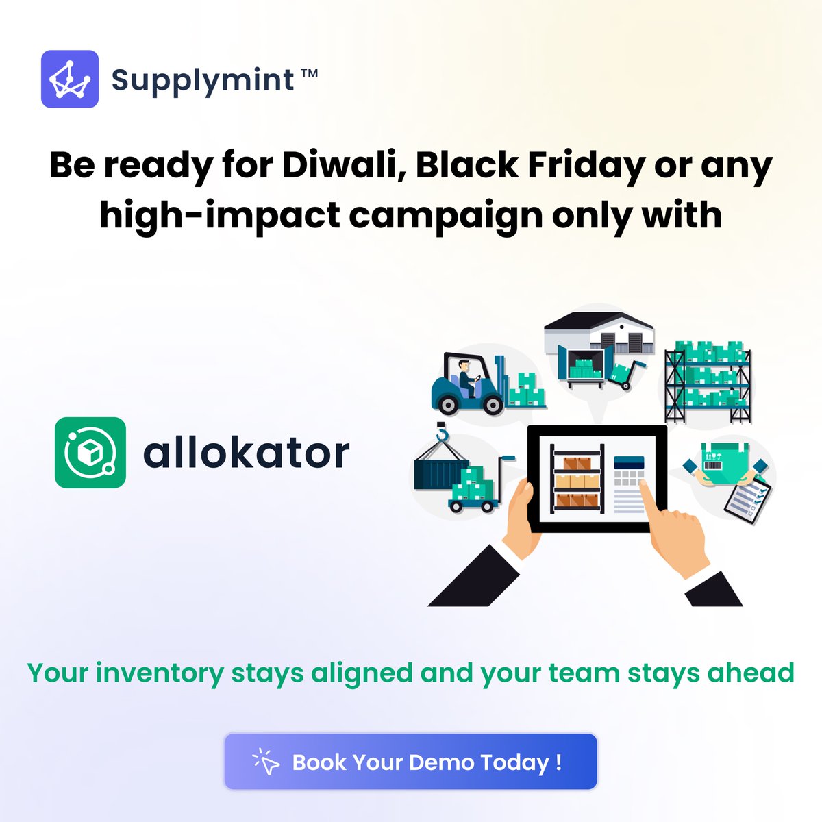 supplymint's tweet image. It’s promo season and if you’re still juggling spreadsheets and prayers—meet Allokator by Supplymint. Smarter demand forecasts, auto-replenishment &amp;amp; store-specific allocation. Say bye to chaos, hello to control.
📦 Book a demo: supplymint.com/products/allok…
#SupplyChain #Allokator