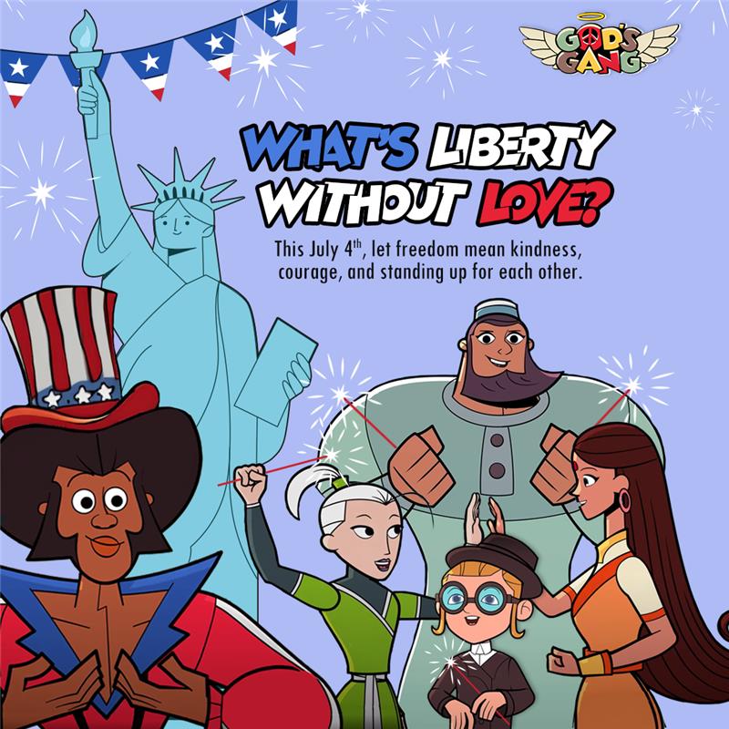 ❤️ What's liberty without love? Kindness, courage, standing together—that's real freedom. Happy July 4ᵗʰ from God's Gang! #FreedomWithLove #July4th
Join us 👉 youtube.com/@GodsGangGo