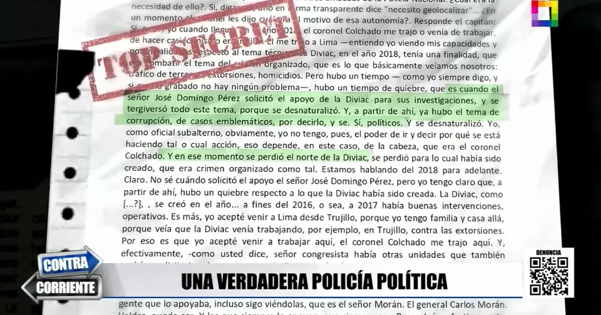 #ContraCorriente Los secretos del coronel Harvey Colchado. Habló su ex hombre de confianza y confesó los oscuros manejos de DIVIAC y EFICCOP.

m.youtube.com/watch?v=1SgAHh…
