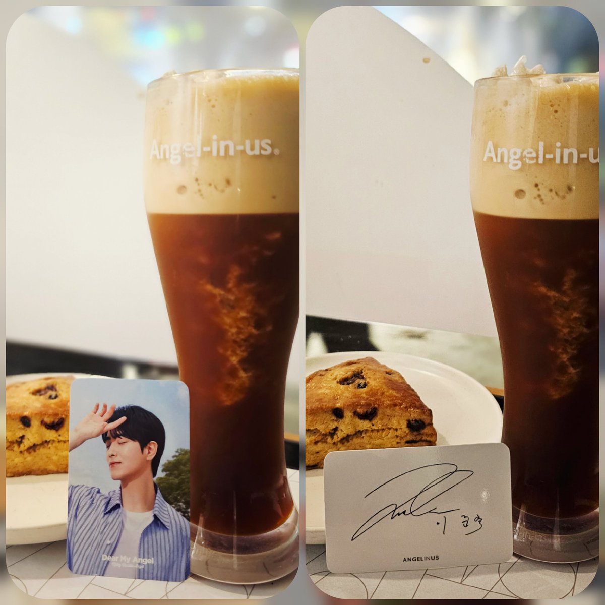 ☕️ 👼 
준혁배우님 청량 포카 🥹
스탬프도 완료 ✔️ 
엔젤리너스 포카 받기의 여정은 힘들다 😮‍💨
매장 너무 읎어... 
팬싸를 향해 고고고 🤸‍♀️🏃‍♀️🙏

#이준혁 #포카이벤트 #엔젤리너스