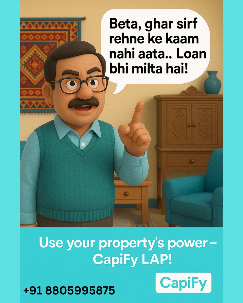 CapiFyIndia's tweet photo. π‘ Why sell your property when you can unlock its true value?
Get high loan amounts at low interest with our Loan Against Property plans.
π Minimal Documents | π‘ Use your property smartly
π² DM us or Visit π https://t.co/V18R7lwB8a
#LAP #LoanAgainstProperty #CapifyIndia https://t.co/QMemzck1tY