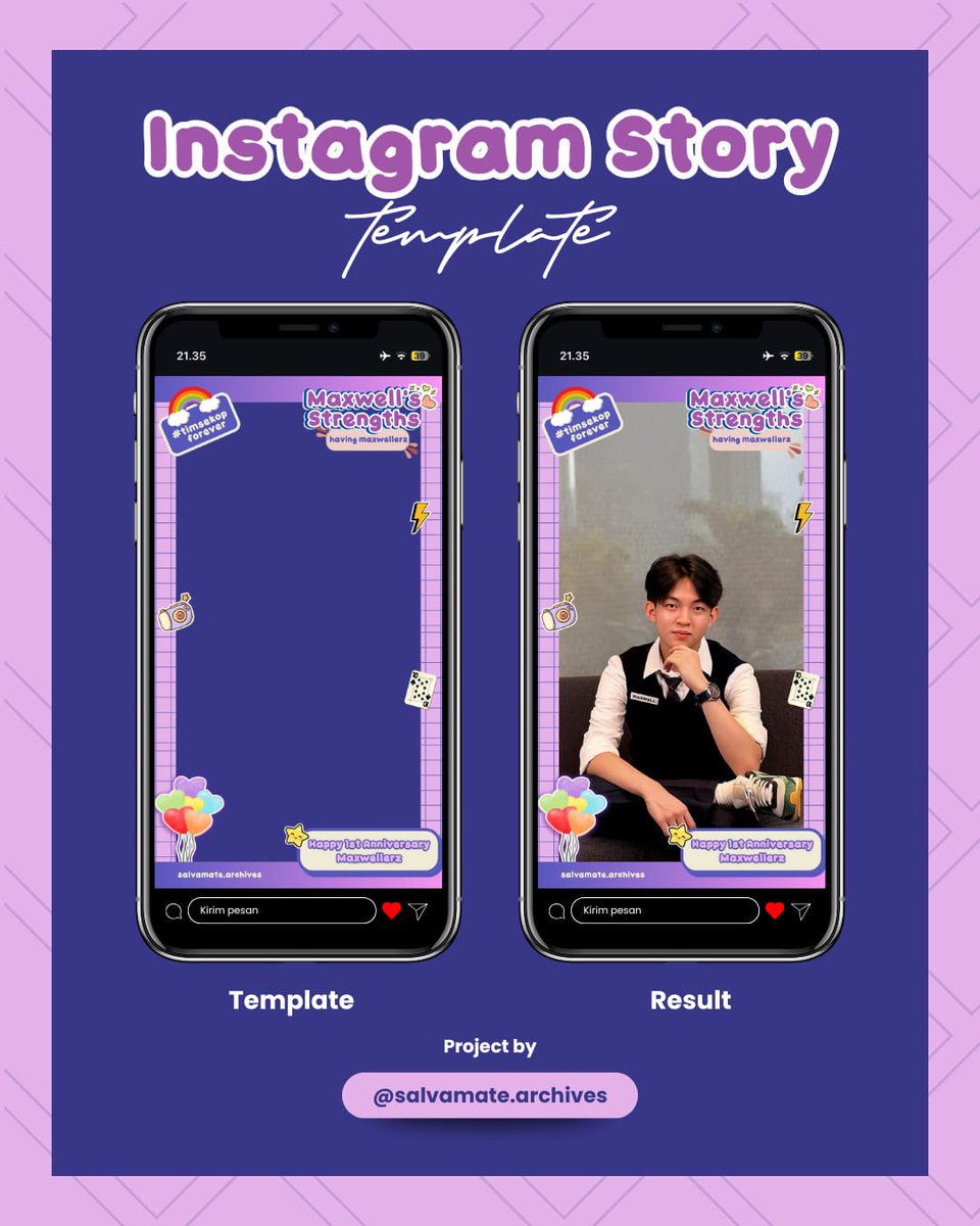slvmte_archives's tweet photo. ✨💜 MAXWELL’S STRENGTHS 💜✨
Udah setahun bareng Maxwellerz!
Isi templatenya, ceritain hal yang bikin kamu bangga jadi Maxwellerz 💬 
#timsekop 

📌 Tag temen kamu yang satu #timsekop
📥 Repost ke story &amp; mention @salvamate.archives

https://t.co/VNXLaB7j9G https://t.co/WERSptIX6A