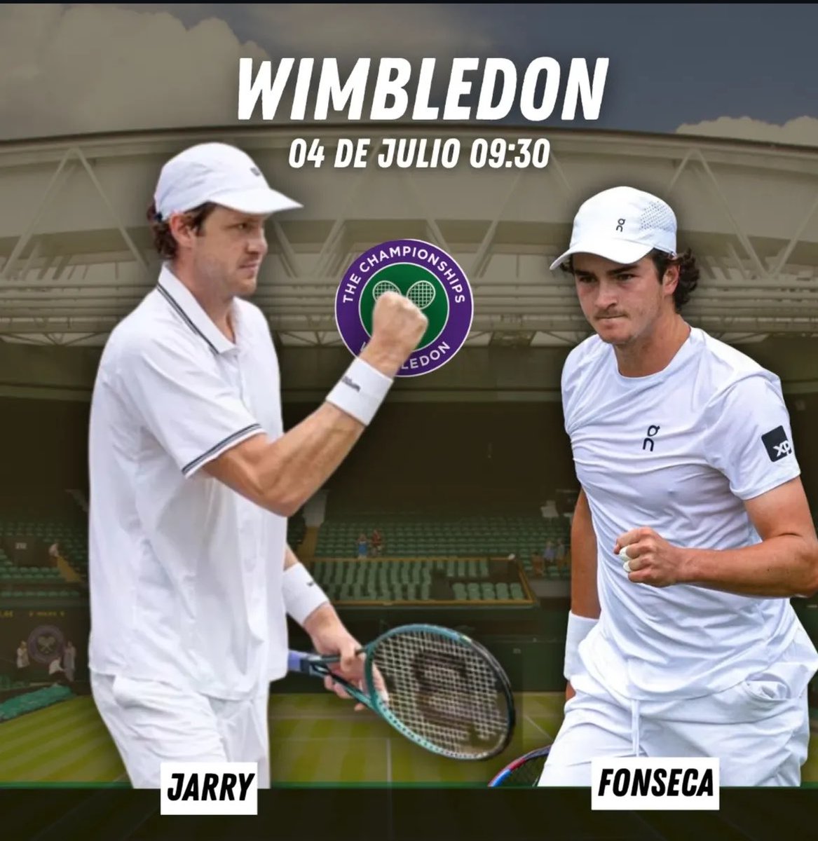 ******** ATP WIMBLEDON 2025 ********

#3eraRonda 
#PrimeraRonda
#GrandSlam
#Wimbledon       
#Wimbledon25
#NicoJarry
#JôaoFonseca 
#SomosMAS
#TecnoMAS

📲📺💻🖥️
📂 DEPORTES | DISNEY+ - ESPN - MOVISTAR ESPAÑA - 
🕛 08:30 HRS 🇨🇱 | 📅 04/07/2024
🥎 CANCHA 02 | | ALL ENGLAND